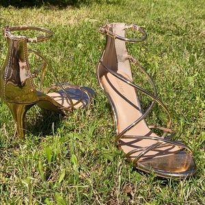 Steve Madden Rose Gold Strappy Sandal Heels